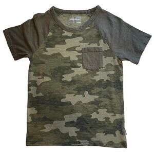 Eddie Bauer Kids Green Army Camo Classic Short Sleeve Tee Medium (10/12)